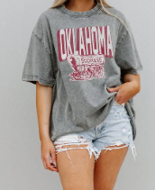 Oklahoma Sooners Solid Defense Crewneck Tee-Graphic Tees-option1]-small-kendra-kays-boutique