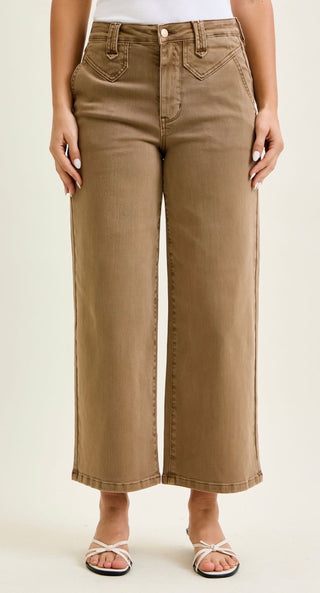 Judy Blue Golden Brown Vintage Front Yoke-Bottoms-option1]-0-kendra-kays-boutique