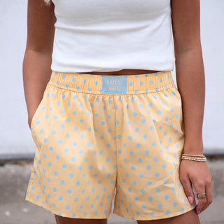 Lulu Mac Polka Dot Butter/Light Blue