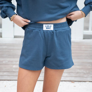 LULU MAC TERRY CLOTH SHORT-NAVY