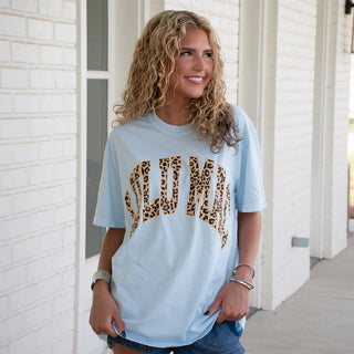 Lulu Mac Leopard Adult Chambray Comfort Colors Tee